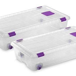 Comprar Caja de Plástico Barata  Cajas Almacenaje con Tapa Bajo Cama
