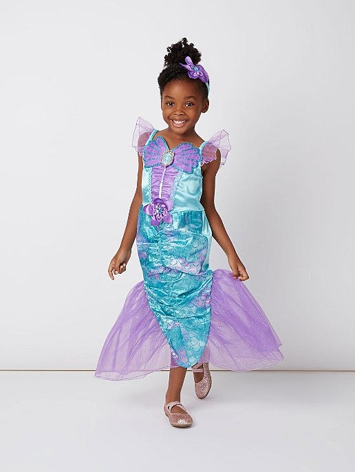 Disney Princess Ariel Little Mermaid Fancy Dress Costume