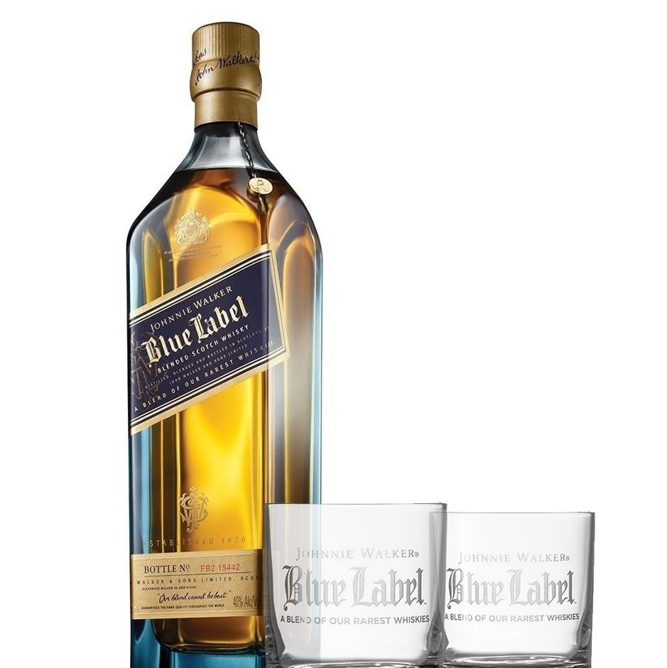 Johnnie Walker Blue Label with Rolf On the Rocks Glasses