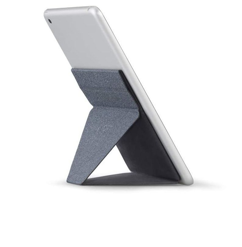 Adjustable Tablet Stand for Desk Silver OMOTON T2 iPad Stand Holder with Hollow Design for Bigger Sized Phones and Tablets Such as iPad Pro/Air/Mini Upgraded Longer Arms for Greater Stability 