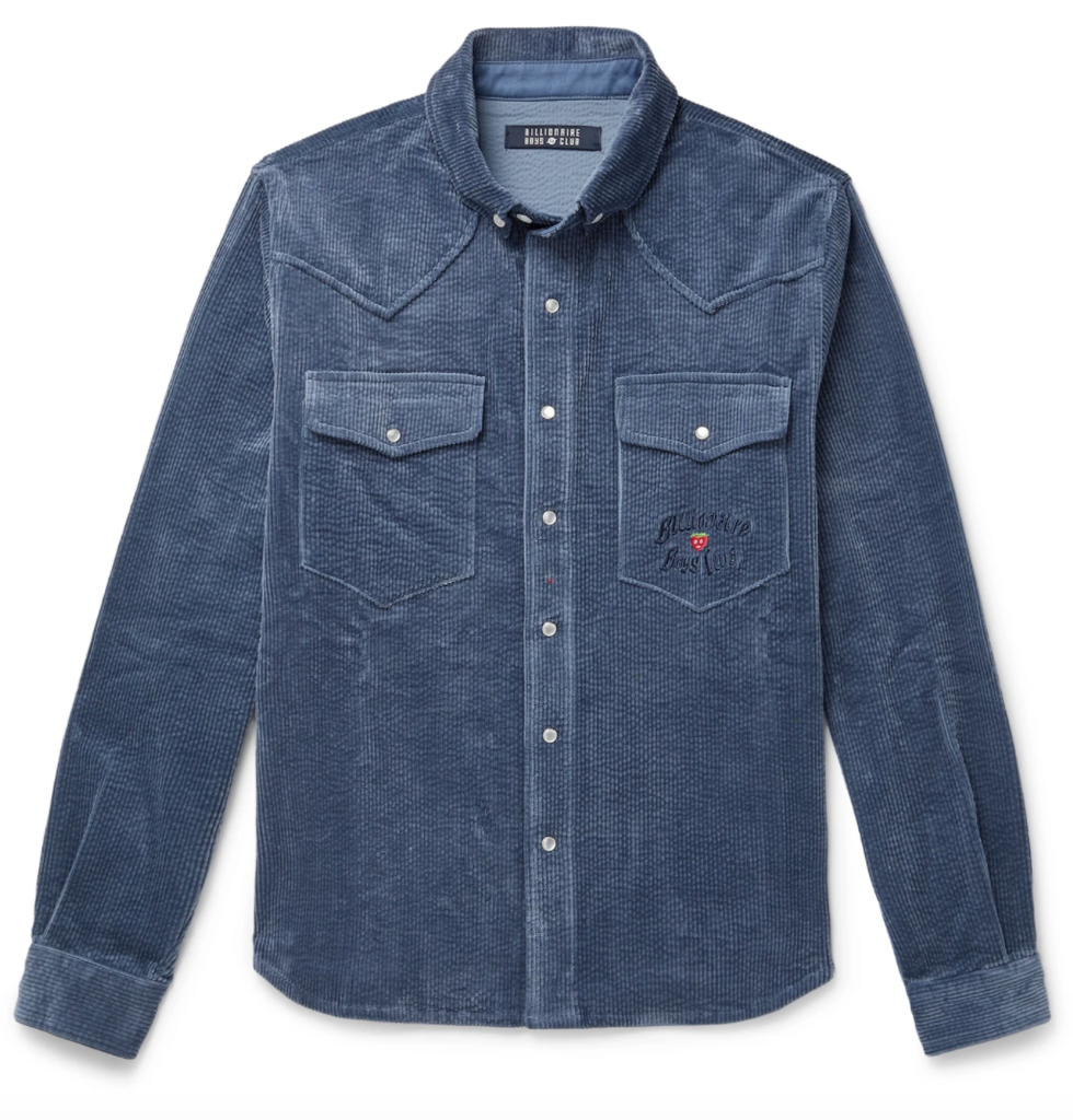 Kapital Indigo-dyed Textured-cotton Western Shirt in Blue for Men