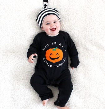 Personalised 'Pumpkin' Romper, £22