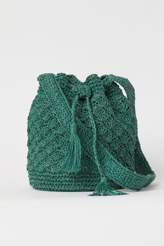 Straw Bucket Bag