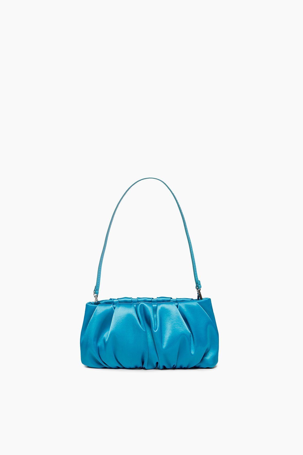 bright blue clutch bag