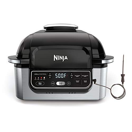 Ninja Foodi Pro 5-in-1 Integrated Smart Probe and Cyclonic Technology Indoor Grill, Air Fryer, Roast, Bake, Dehydrate 