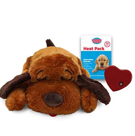 SmartPetLove Snuggle Puppy Behavioral Aid Toy, Brown Mutt