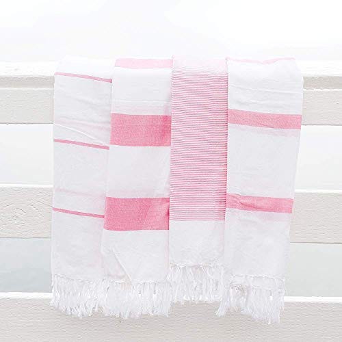 Lightweight Striped Fringe Beach Towel