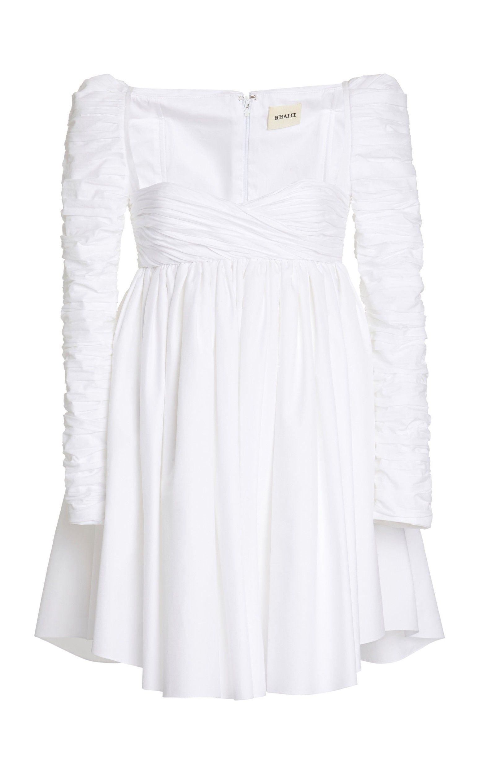 Suanne Ruched Cotton Mini Dress 