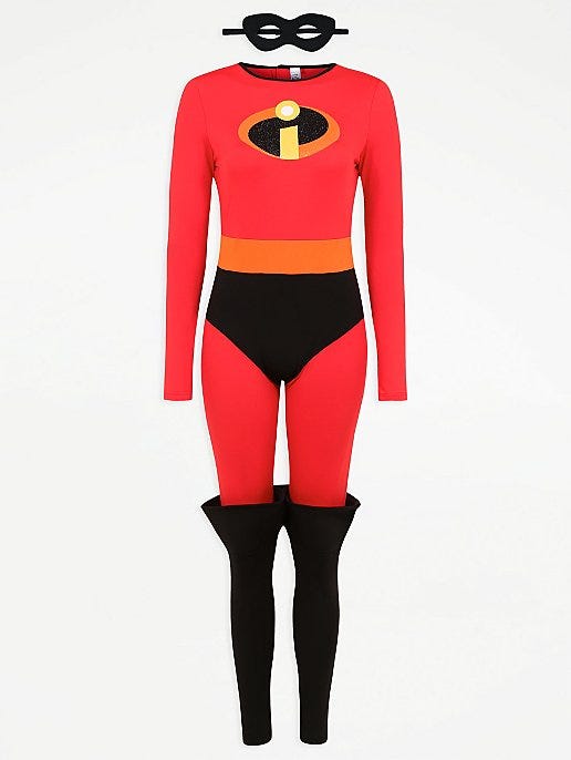 Adult Disney Mrs Incredible Fancy Dress Costume