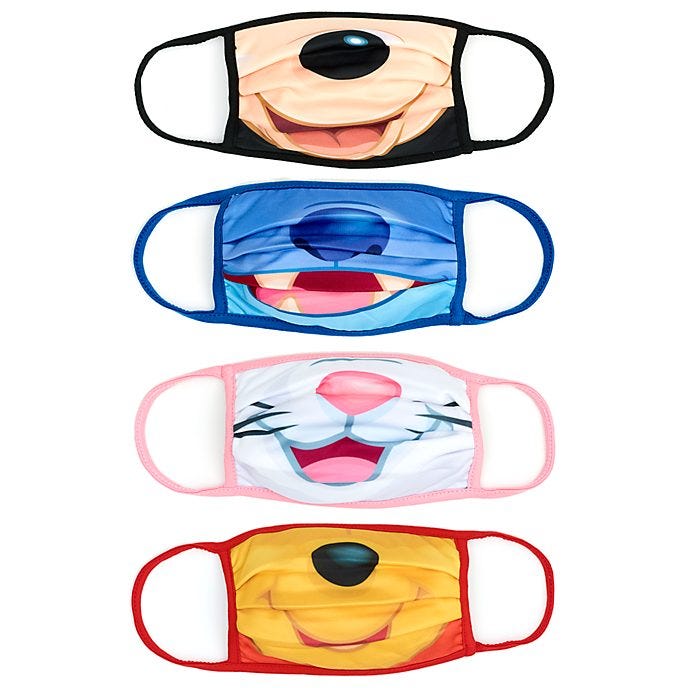 Classic Disney Cloth Face Coverings - Pack of 4, £20