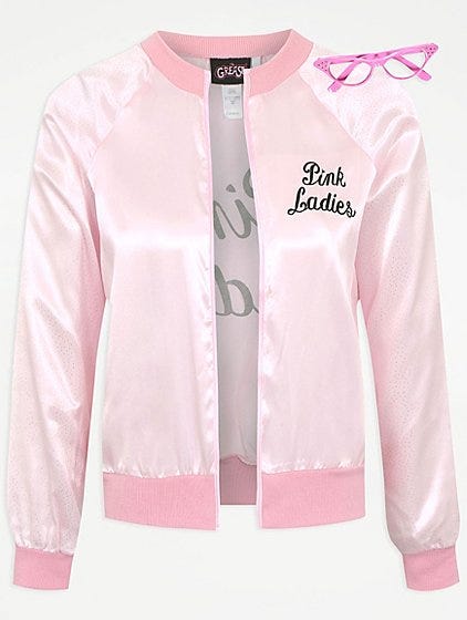 Adult Pink Ladies Fancy Dress Costume Pink