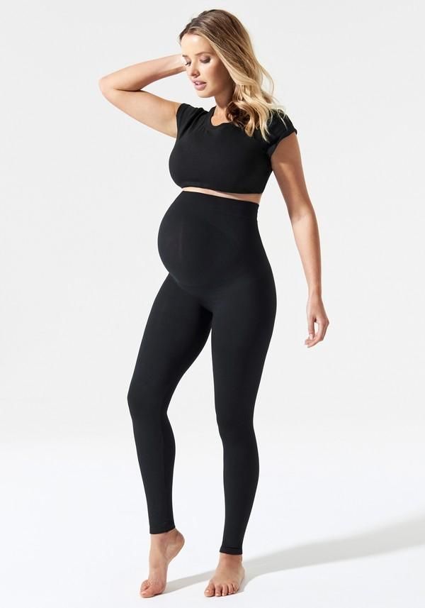 Women Maternity Compression Leggings Over The Belly Full Length Pregnancy Pants