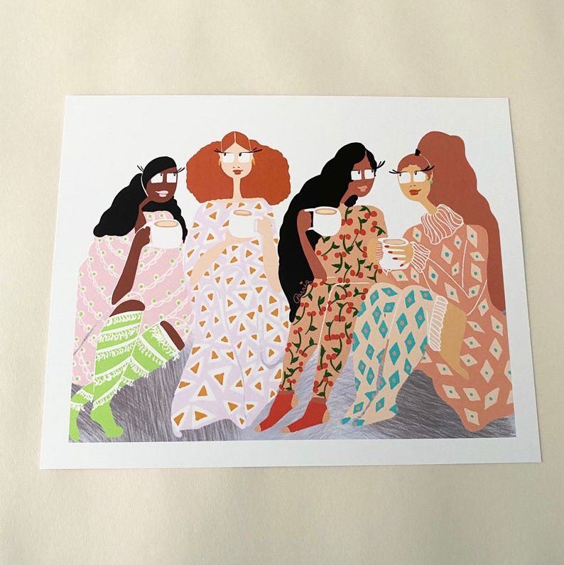 Cappucino with Friends Art Print