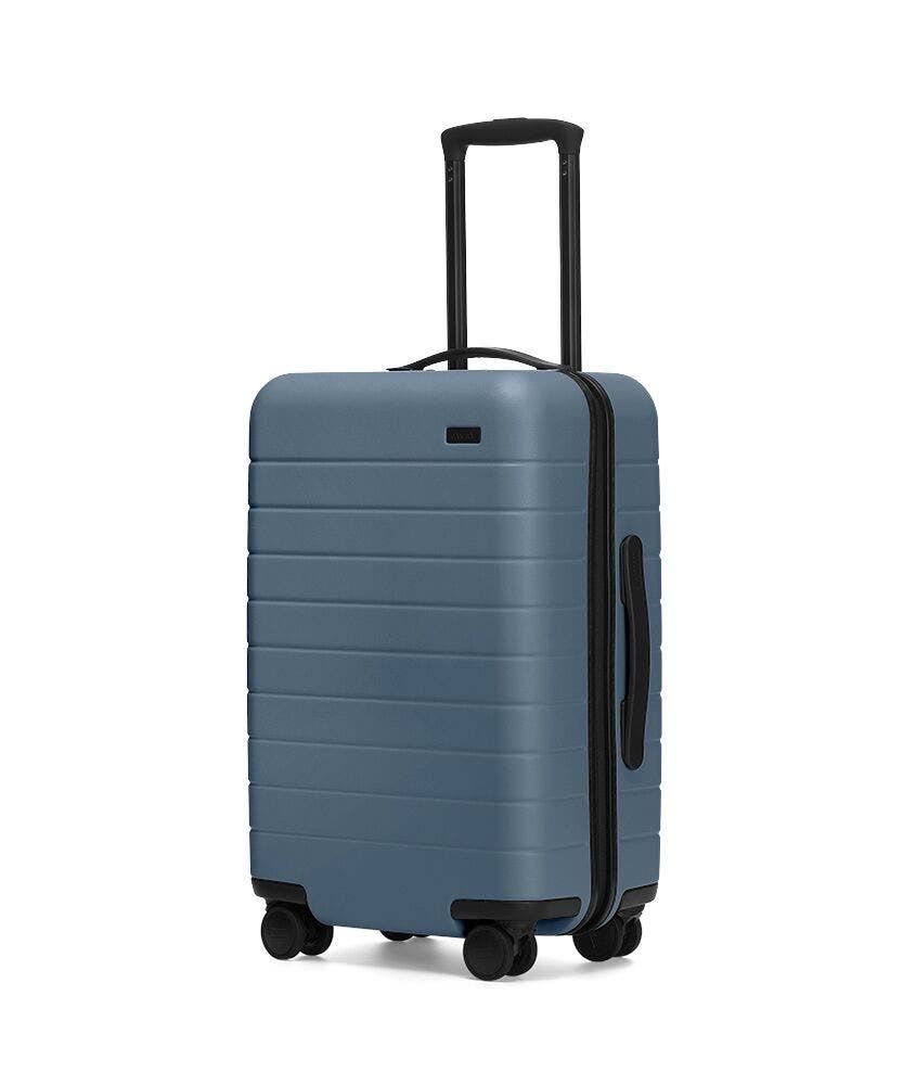 Large Unisex Designer Inspired Cabin Trolley Hand Luggage Holdall Suitcase Black 