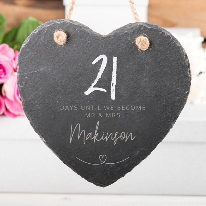 Personalised Hanging Heart Slate, from £14.99