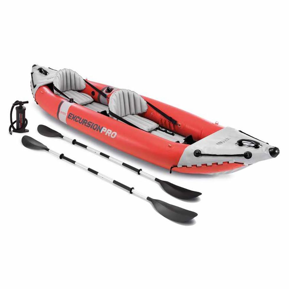 Intex 68309 Excursion Pro Inflatable 2-Person Vinyl Kayak with Oars & Pump