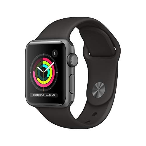 Apple Watch Series 3 (GPS, 38mm) Space Gray Aluminum Case with Black Sport Band