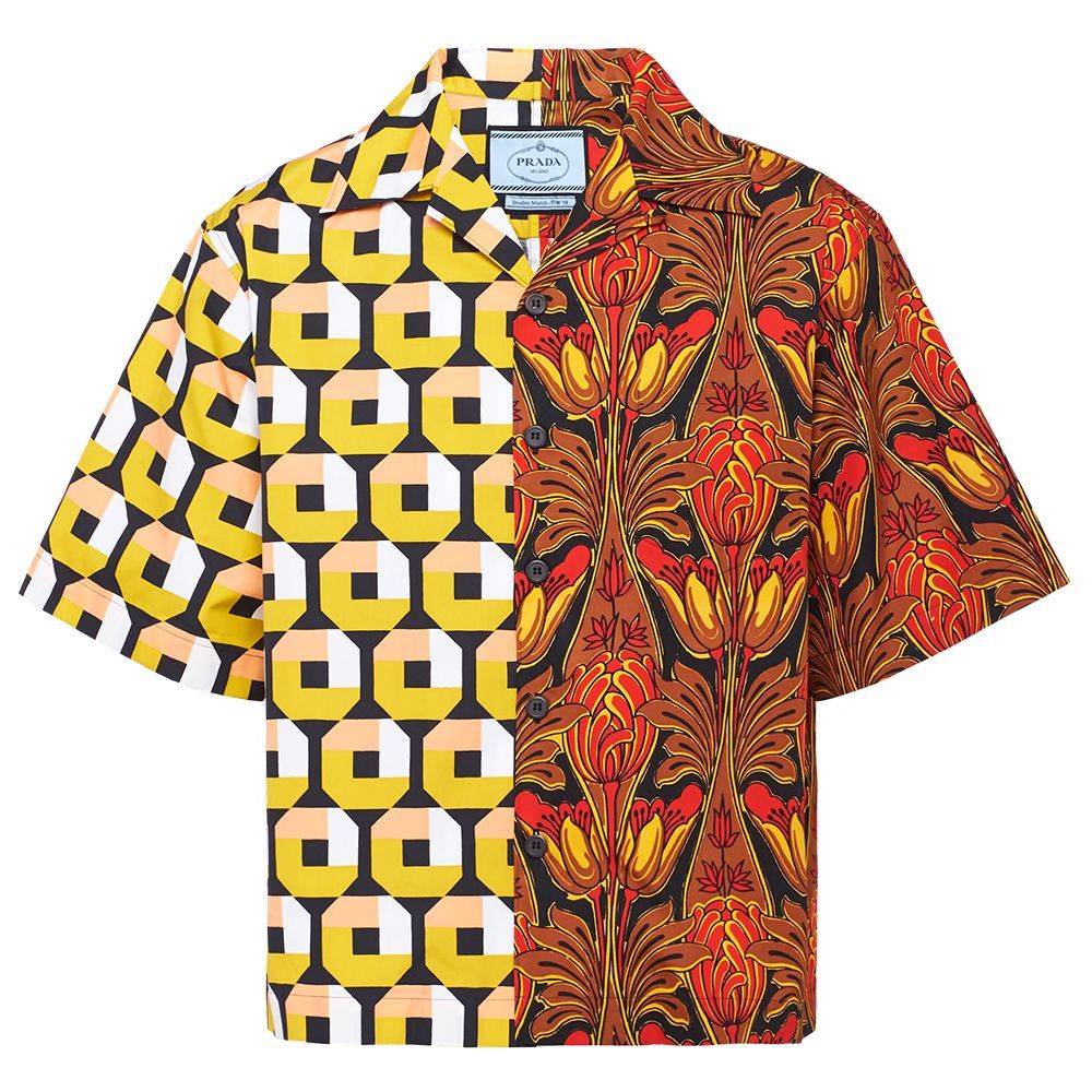 prada two print shirt