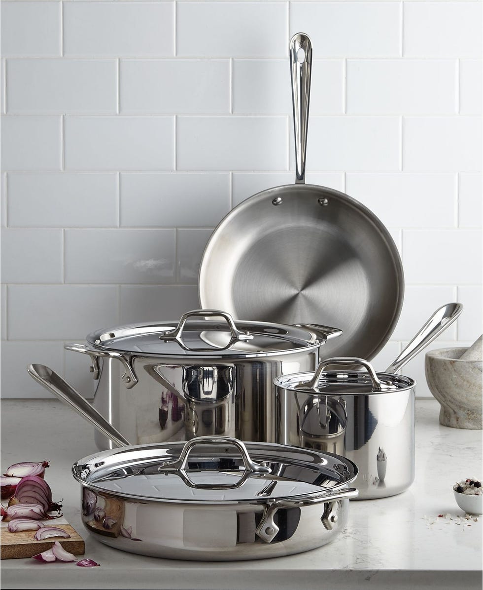 stainless steel 7 piece cookware set