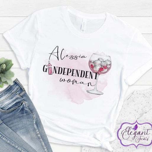GINdependent Woman Personalised T-shirt