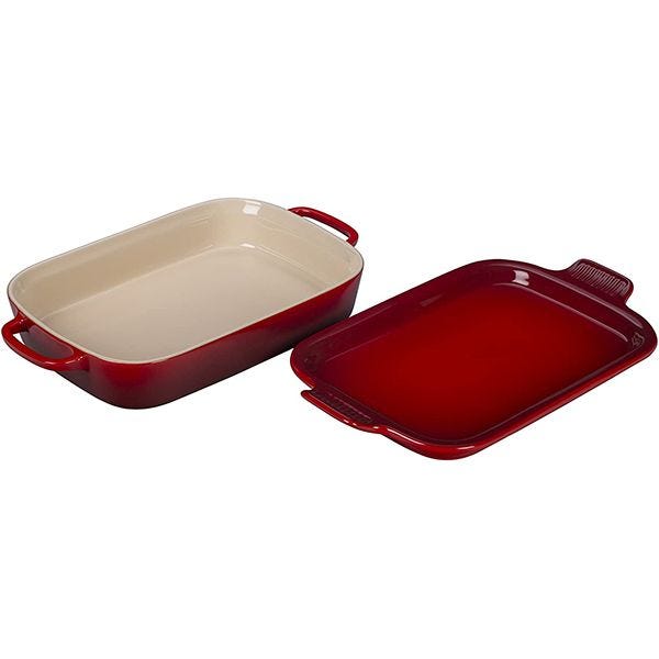 Stoneware Rectangular Dish with Platter Lid