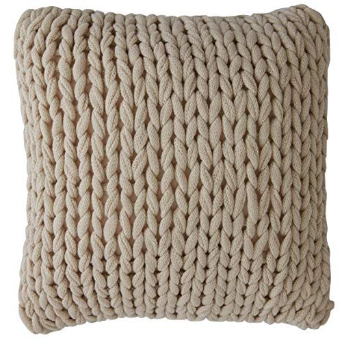 Cheer Collection Chunky Cable Knit Throw Pillow