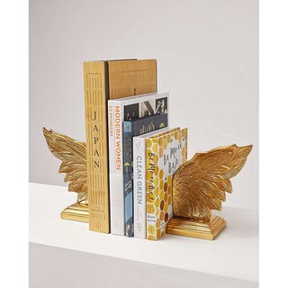 Metallic Wings Gold Book Ends