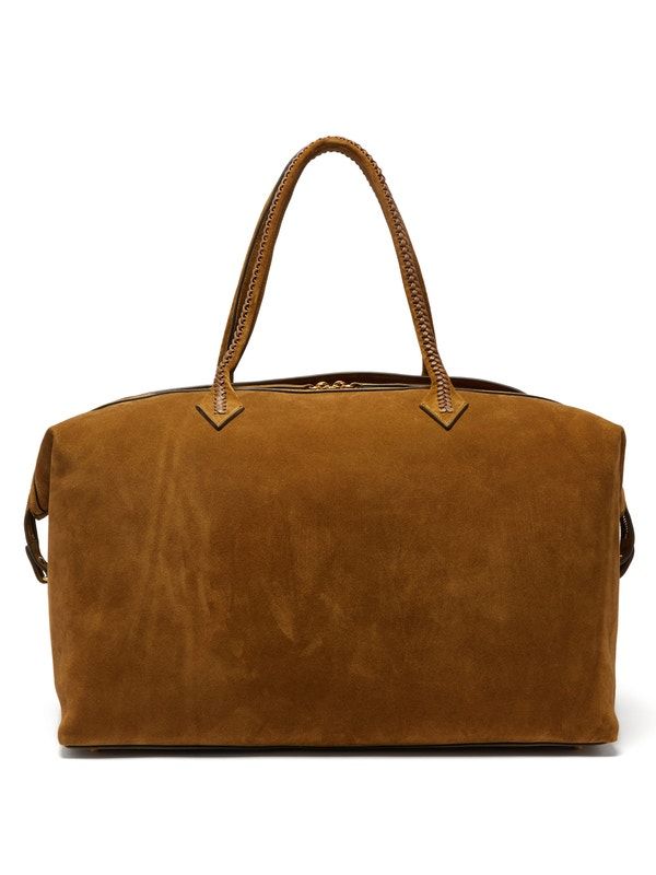 large leather weekend bag