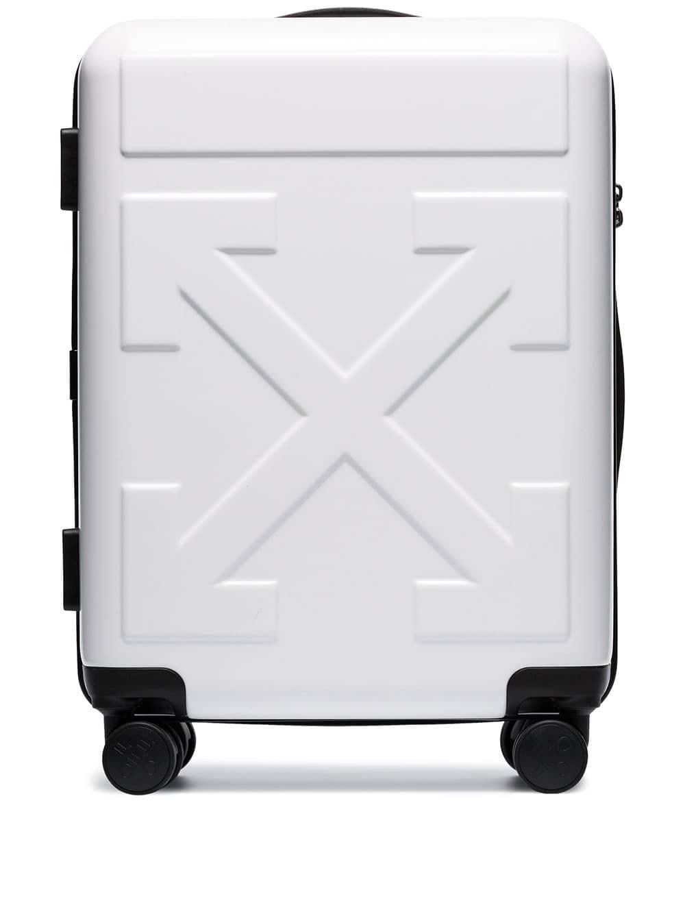 white travel bags