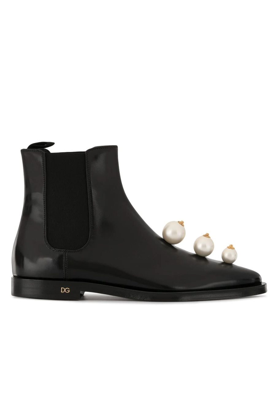 chelsea boots with pearls