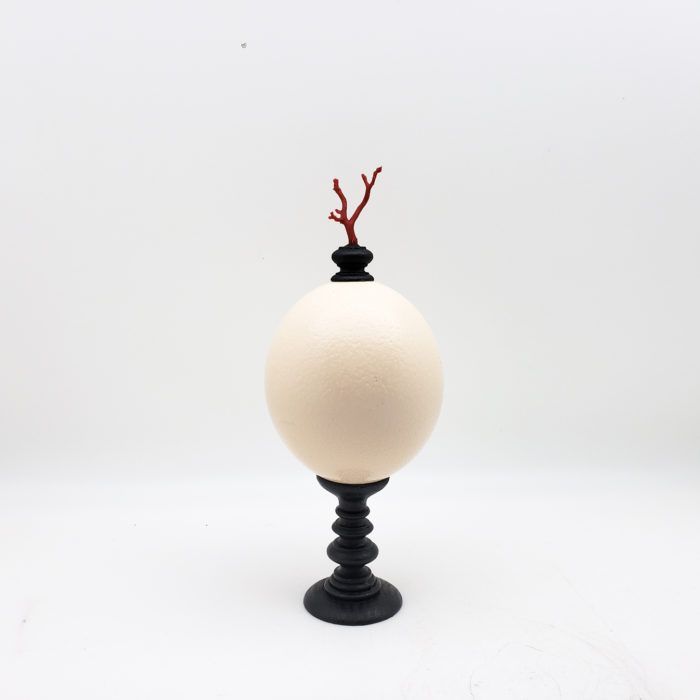 Mounted Ostrich Egg