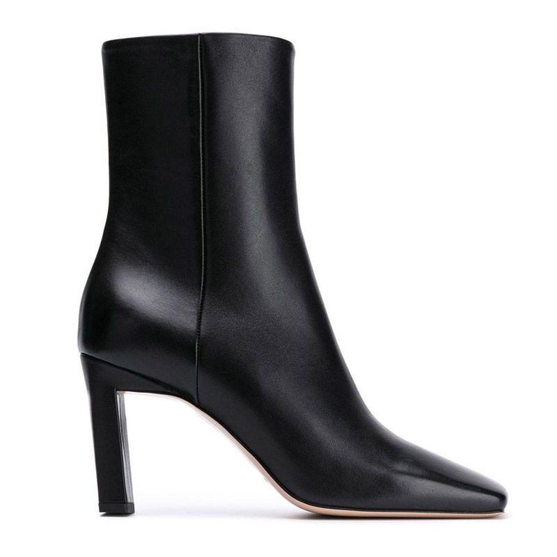 trendy black ankle boots