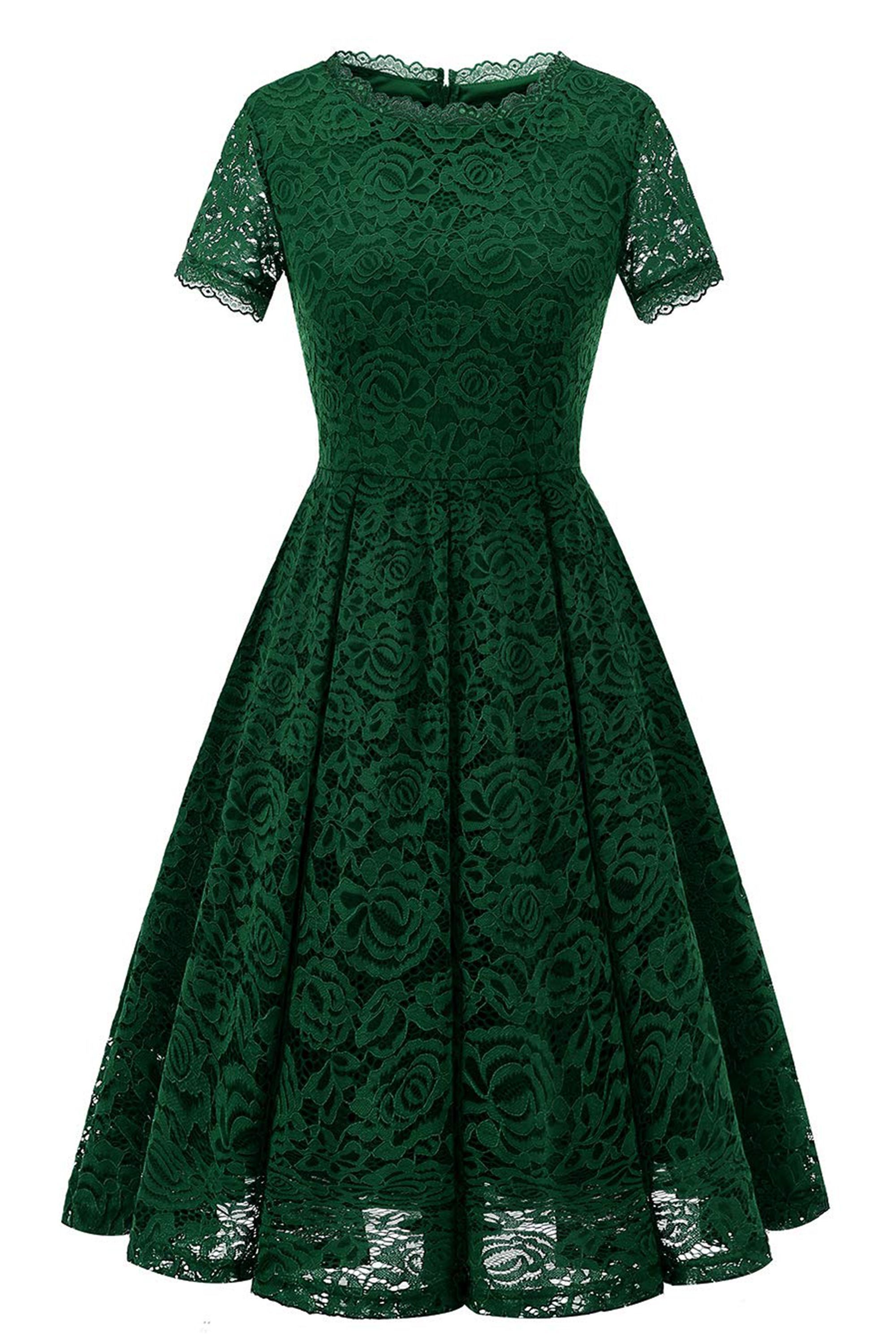 green fall wedding guest dress