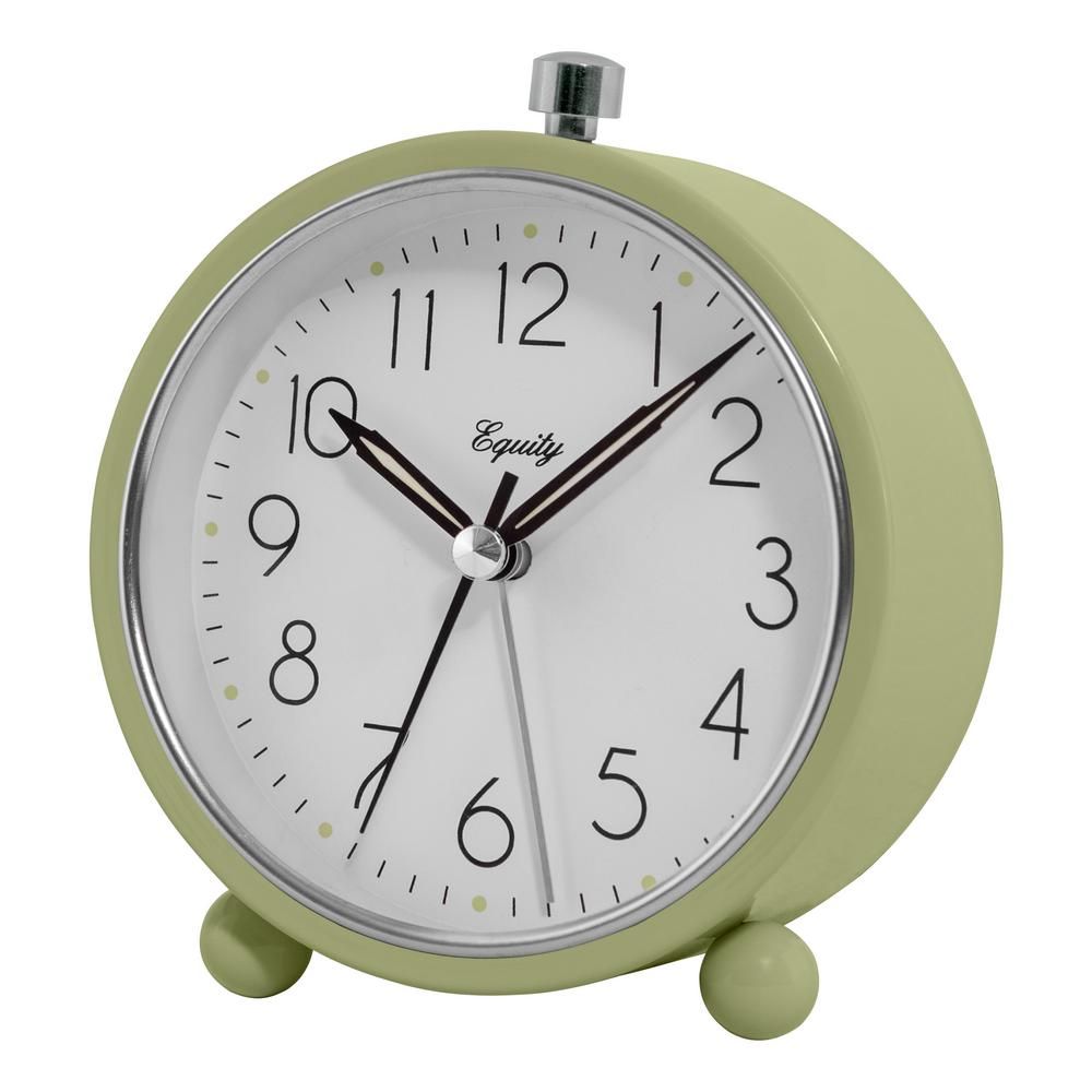 Round Quartz Metal Alarm Clock