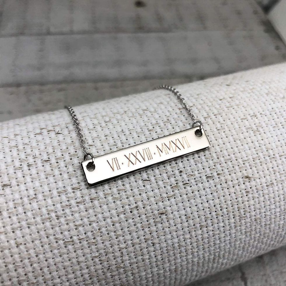 LuluLala Personalized Date Necklace