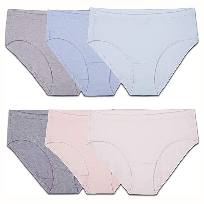 Women's High Waist Cotton Underwear Soft Breathable Ladies Panties No Muffin Stretch Briefs Plus Size 5/4/1 Pack 