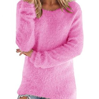 Fuzzy Pink Sweater