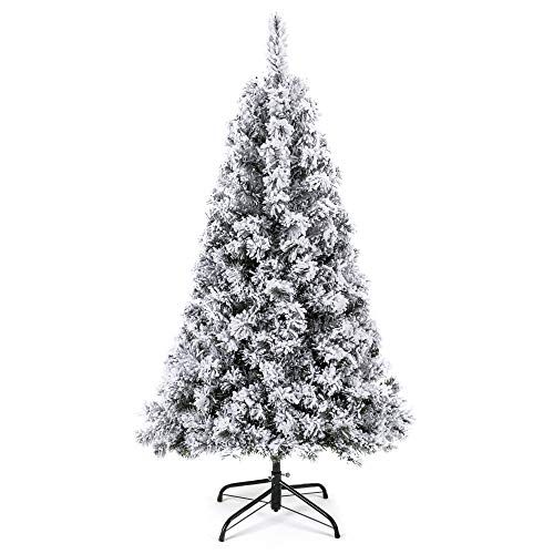 Best Choice Products 4.5-Foot Flocked Pine Tree