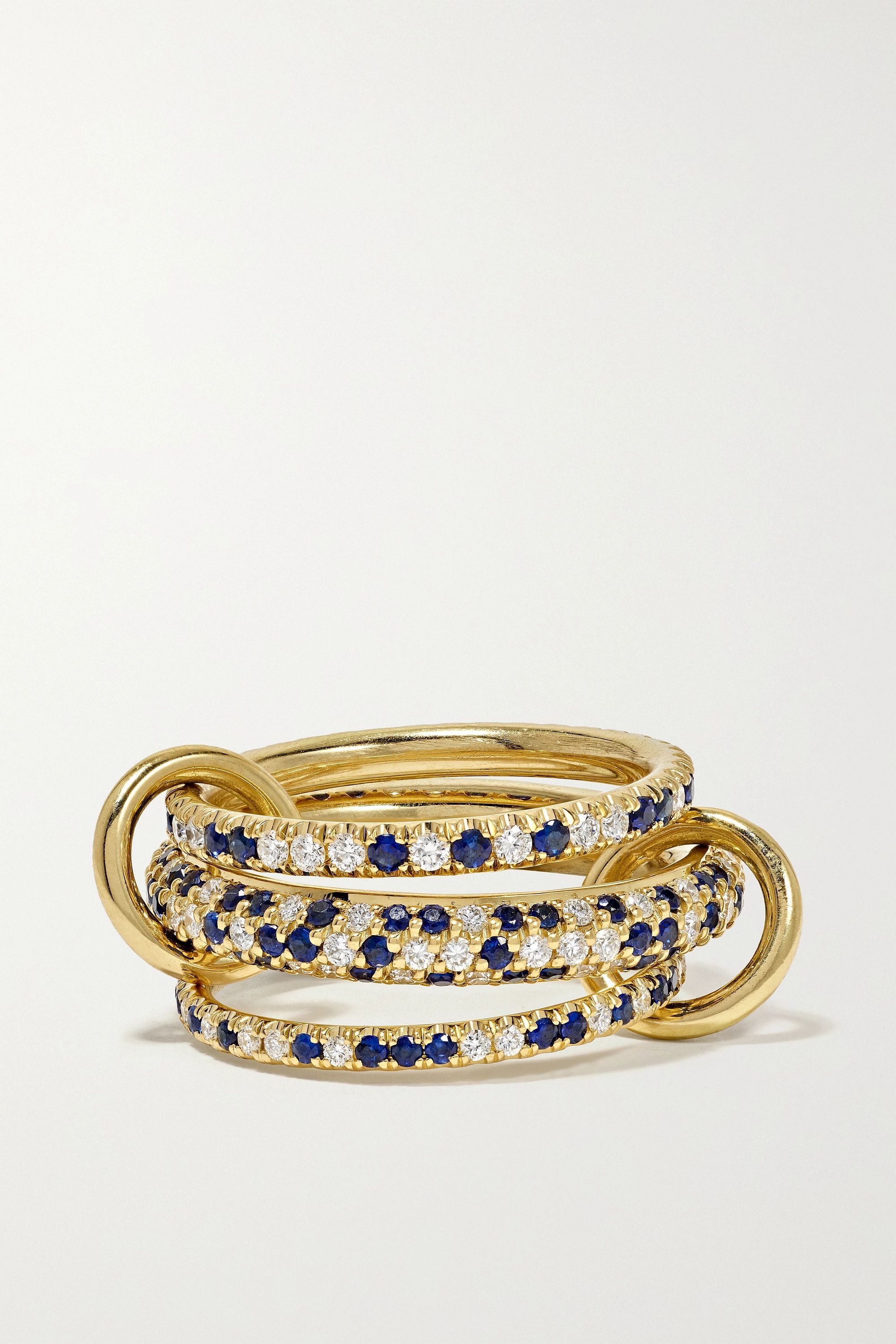 Nova 18-karat gold, sapphire and diamond rings