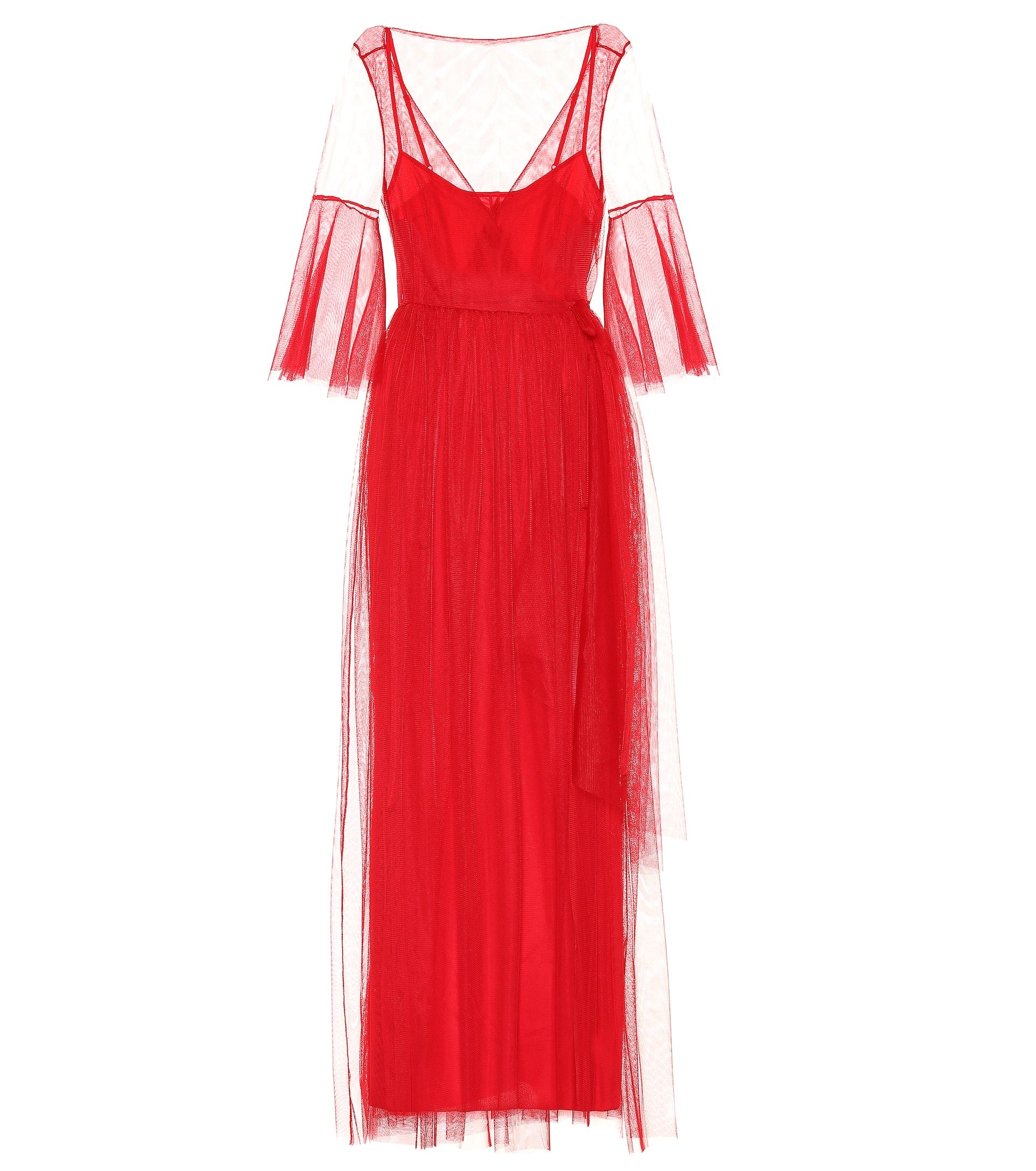 red gown frock