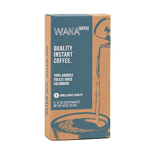 Waka Coffee Quality Instant Coffee, 8 Single-Serve Colombian Packets