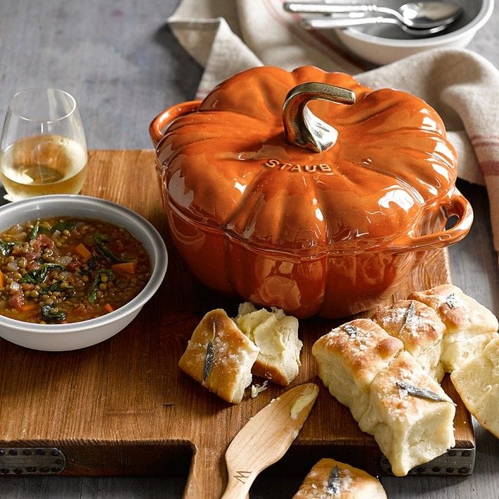 Cast Iron Pumpkin Cocotte Round Dutch Oven