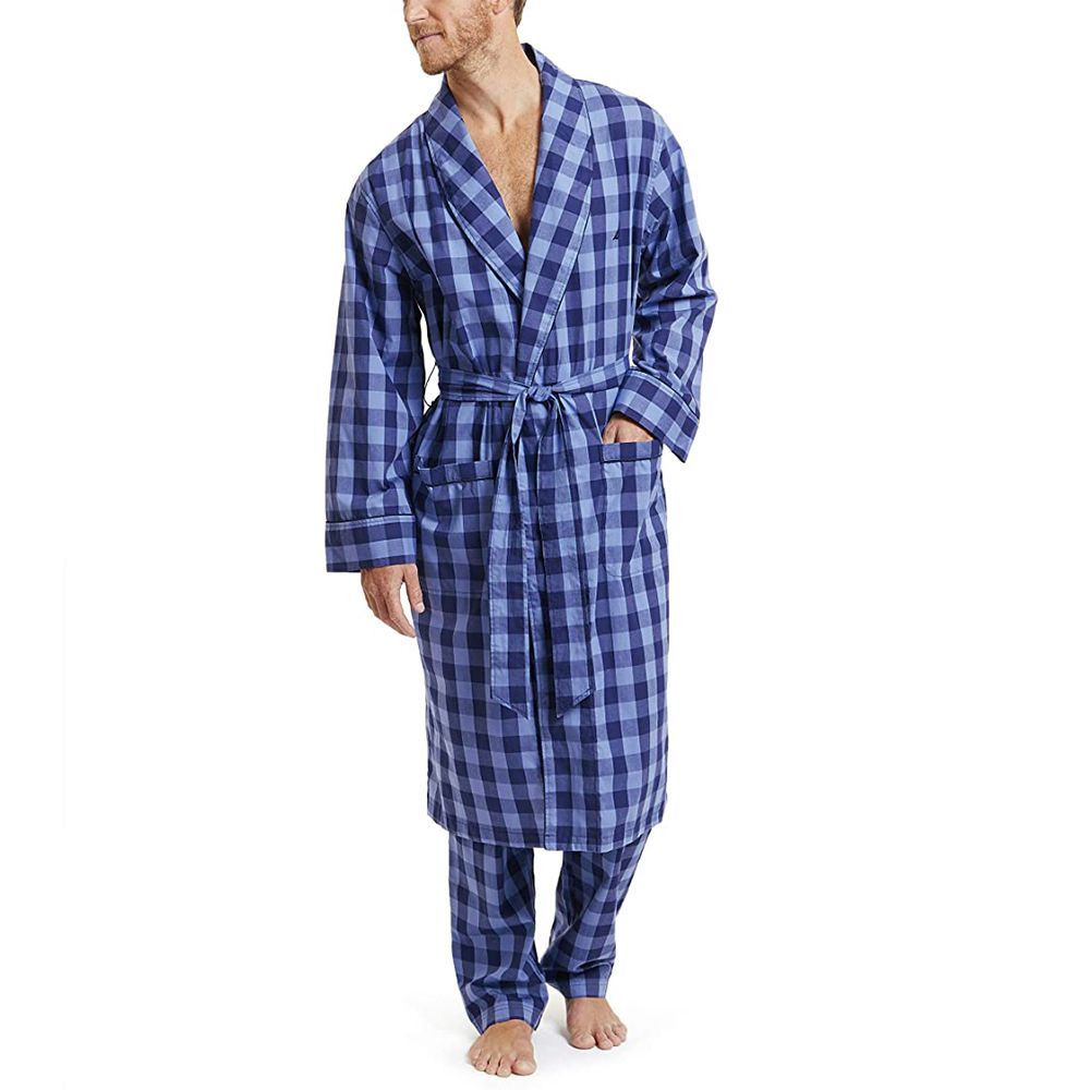 Lightweight Cotton Short Sleeve Summer Bathrobe for Men MHJHBBE Mens ...