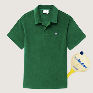 Terry Cloth Polo - Hunter Green Terry Cloth Polo - Hunter Green