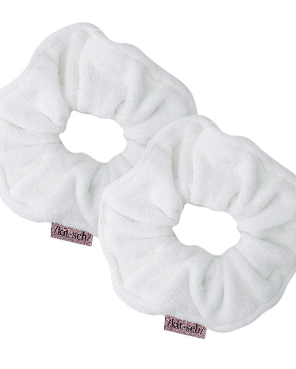 Microfiber Towel Scrunchies - White