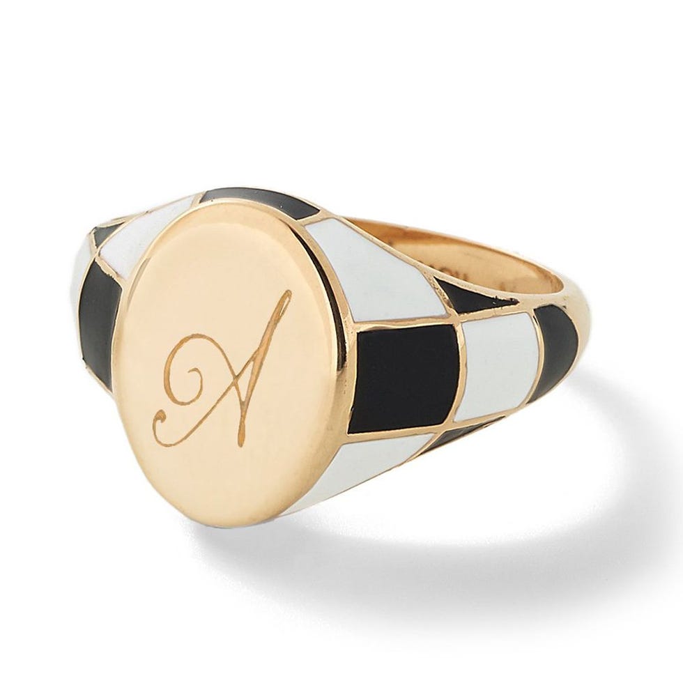 Checker Signet Ring