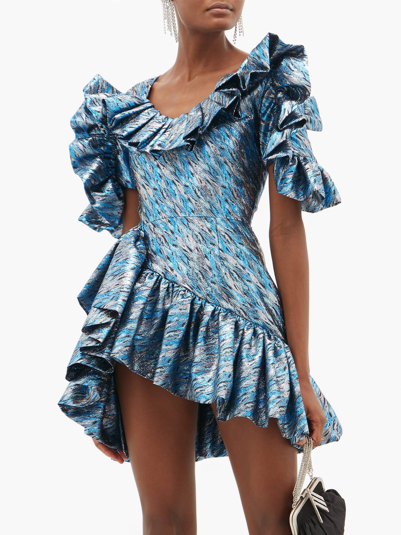 Upcycled Brocade Mini Dress