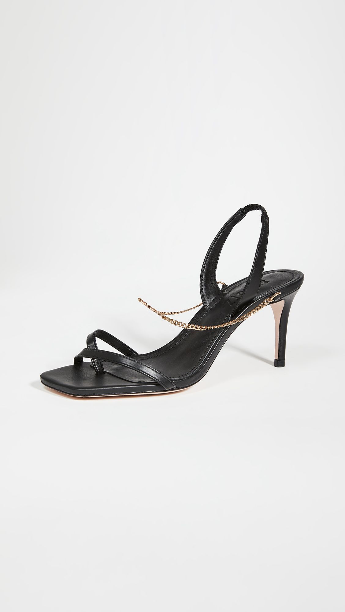 comfy black strappy heels