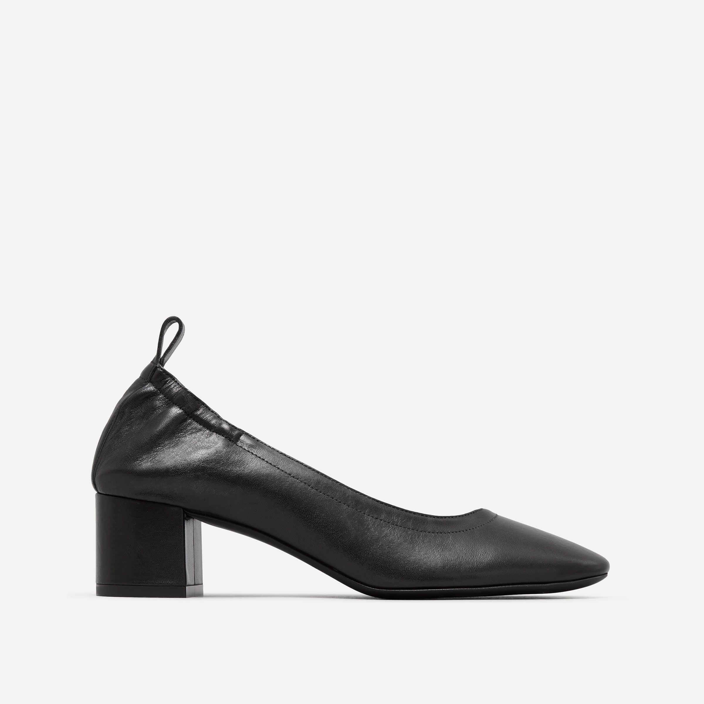 comfortable black high heels