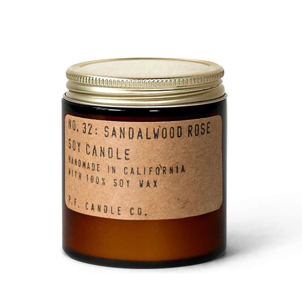 P.F. Candle Co. Sandalwood Rose Soy Candle 